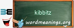 WordMeaning blackboard for kibbitz